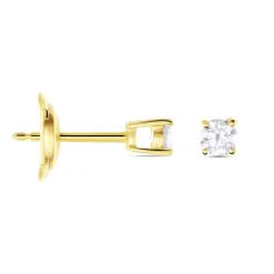 Boucles D'oreilles Puces Or Jaune Victoria Diamants|Marc Orian Hot