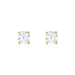 Boucles D'oreilles Puces Or Jaune Victoria Diamants|Marc Orian Hot