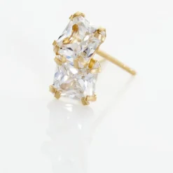 Boucles D'oreilles Puces Or Jaune Doreen Oxydes De Zirconium|Marc Orian Sale
