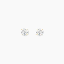 Boucles D'oreilles Puces Or Jaune Katherina Oxyde De Zirconium|Marc Orian