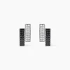 Boucles D'oreilles Puces Ouarida Argent Blanc Oxyde De Zirconium