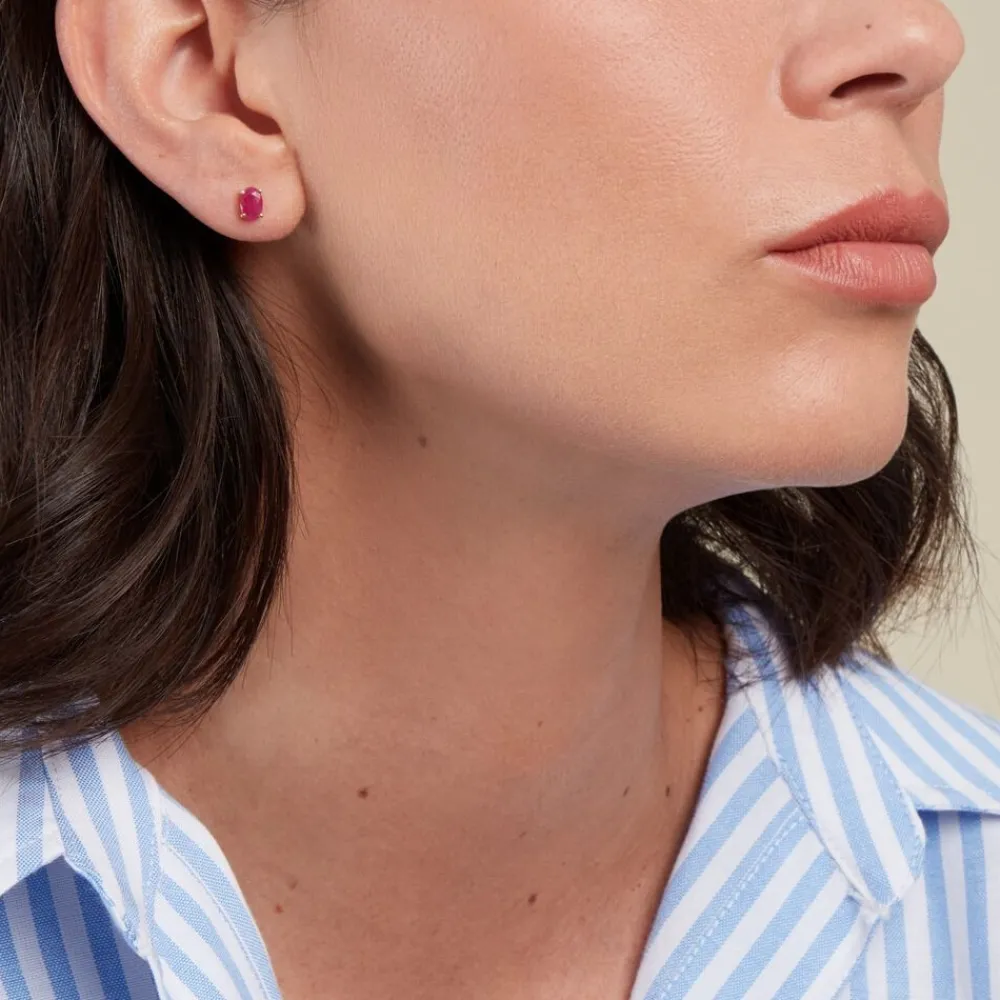 Boucles D'oreilles Puces Ovale|Marc Orian Clearance