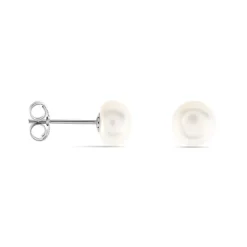 Boucles D'oreilles Puces Pascaloun Argent Perle De Culture|Marc Orian Hot