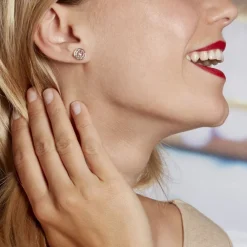 Boucles D'oreilles Puces Peinda Argent Blanc Oxyde De Zirconium|Marc Orian Clearance