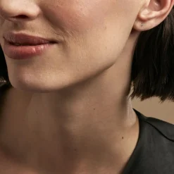 Boucles D'oreilles Puces Pepita Or Jaune Oxyde De Zirconium|Marc Orian Online