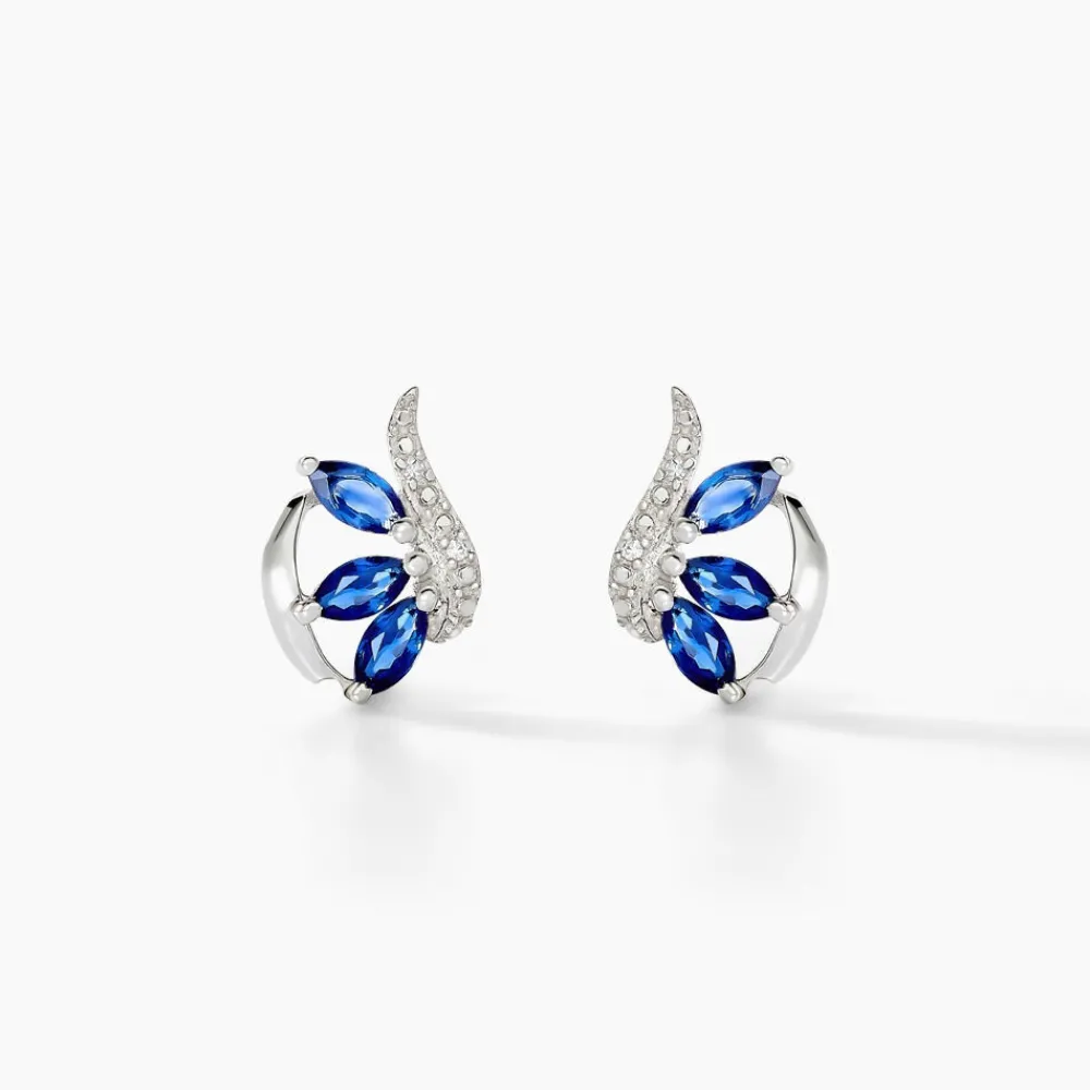 Boucles D'oreilles Puces Petale Et Diamant|Marc Orian Sale