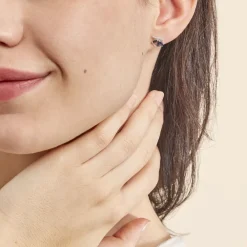 Boucles D'oreilles Puces Petale Et Diamant|Marc Orian Sale