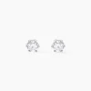 Boucles D'oreilles Puces Petrine Argent Blanc Oxyde De Zirconium