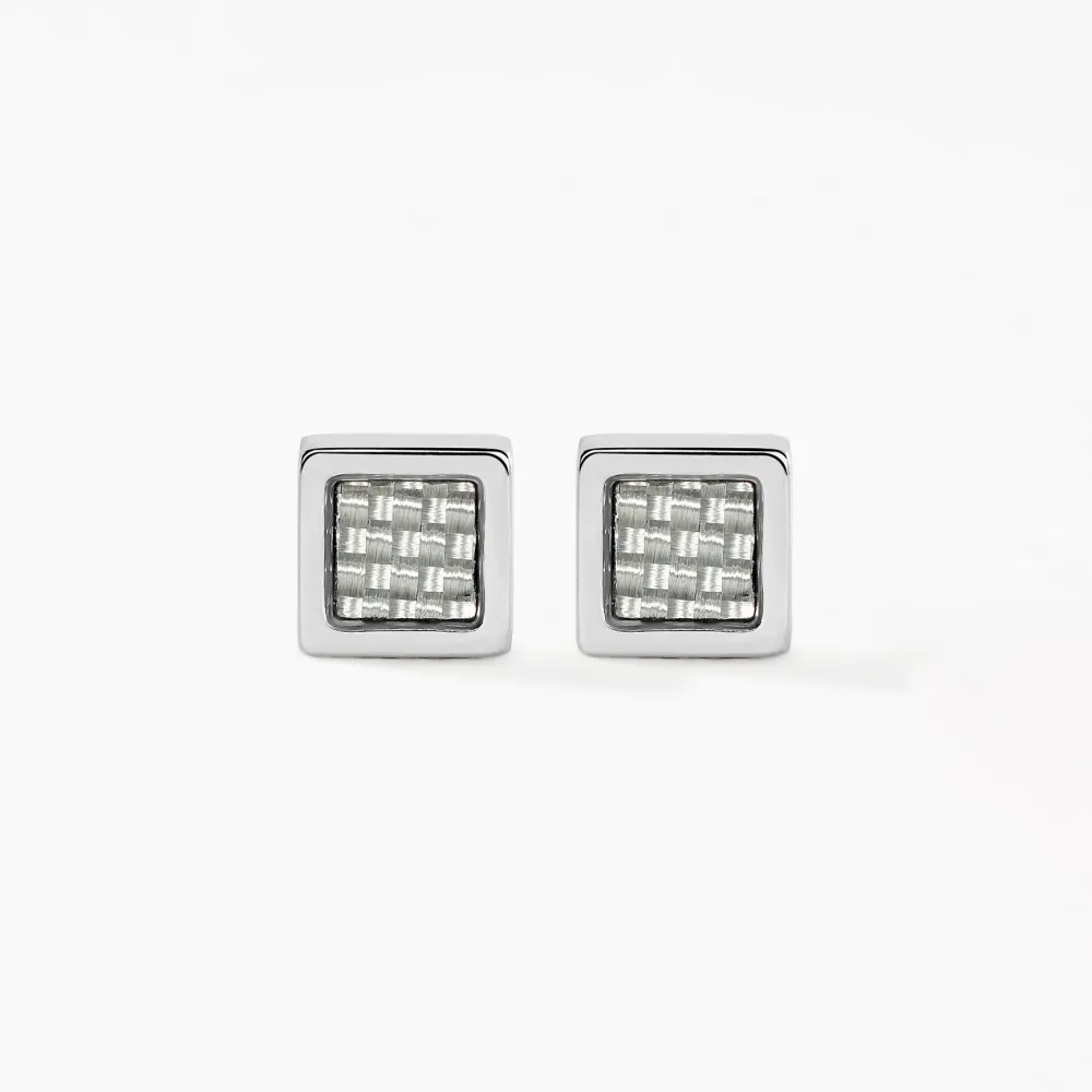 Boucles D'oreilles Puces Acier Argenté|PHEBUS HIM