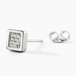 Boucles D'oreilles Puces Acier Argenté|PHEBUS HIM