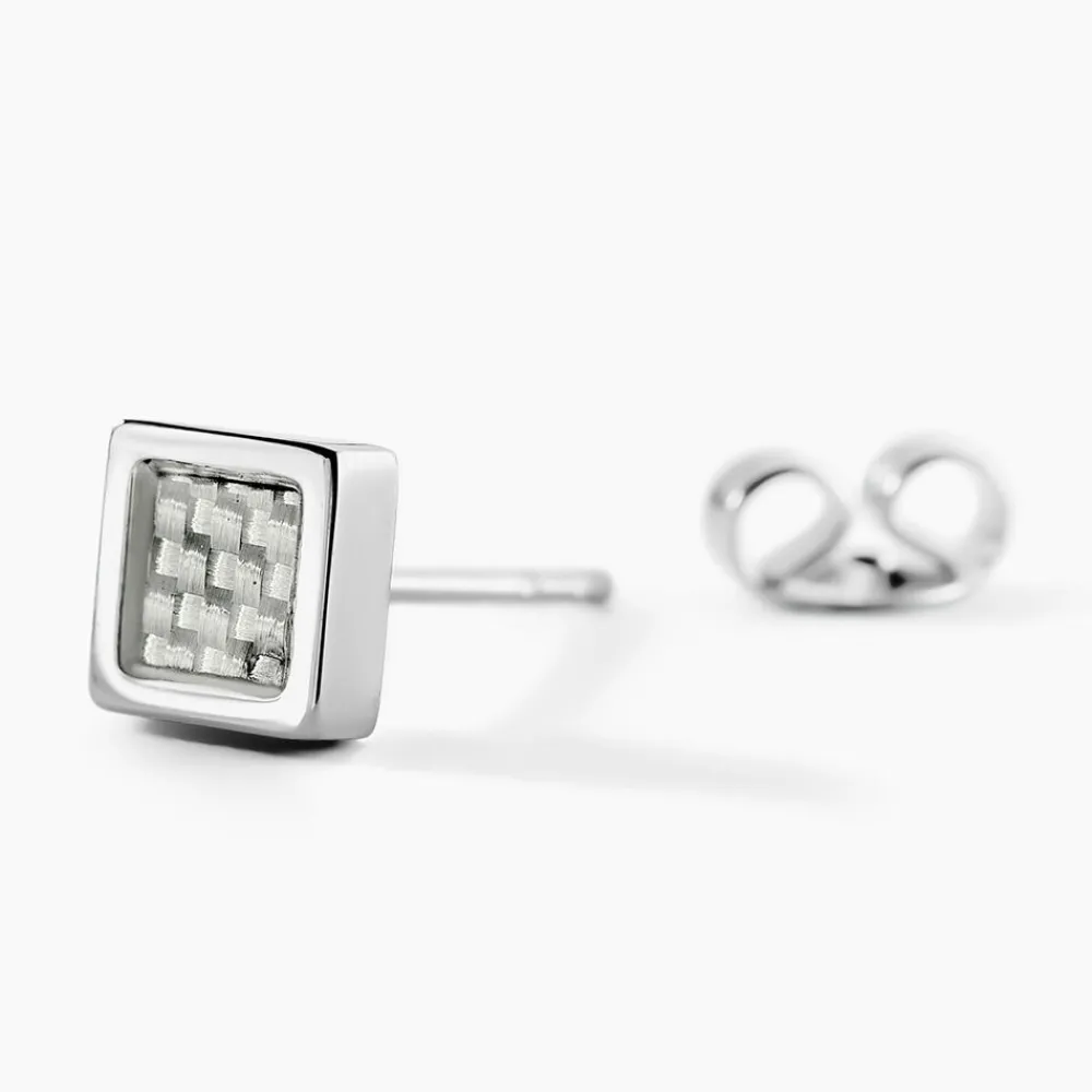 Boucles D'oreilles Puces Acier Argenté|PHEBUS HIM