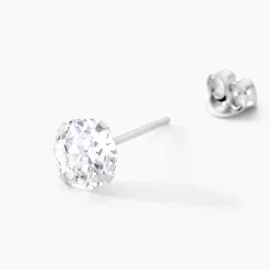 Boucles D'oreilles Puces Philia Argent Blanc Oxyde De Zirconium