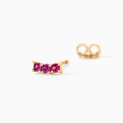 Boucles D'oreilles Puces Plaqué Or Jaune Alodia Oxydes De Zirconium|Marc Orian Outlet