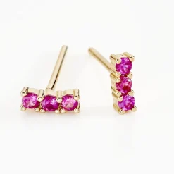 Boucles D'oreilles Puces Plaqué Or Jaune Alodia Oxydes De Zirconium|Marc Orian Outlet