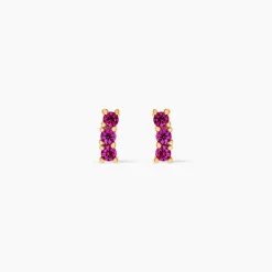 Boucles D'oreilles Puces Plaqué Or Jaune Alodia Oxydes De Zirconium|Marc Orian Outlet