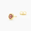 Boucles D'Oreilles Puces Poem Argent Jaune Tourmaline|Marc Orian New