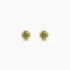 Boucles D'Oreilles Puces Poem Argent Jaune Péridot|Marc Orian Outlet