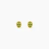 Boucles D'Oreilles Puces Poem Argent Jaune Péridot