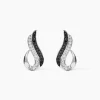 Boucles D'oreilles Puces Priscillia Argent Blanc Oxyde De Zirconium