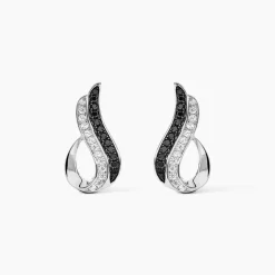 Boucles D'oreilles Puces Priscillia Argent Blanc Oxyde De Zirconium
