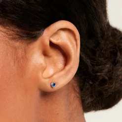 Boucles D'Oreilles Puces Querida Argent Blanc Oxyde De Zirconium|Marc Orian Online