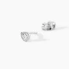 Boucles D'Oreilles Puces Querida Argent Blanc Oxyde De Zirconium|Marc Orian Discount