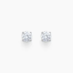 Boucles D'oreilles Puces Rio Argent Blanc Oxyde