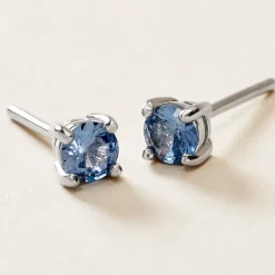 Boucles D'oreilles Puces Rio Argent Blanc Oxyde|Marc Orian Clearance