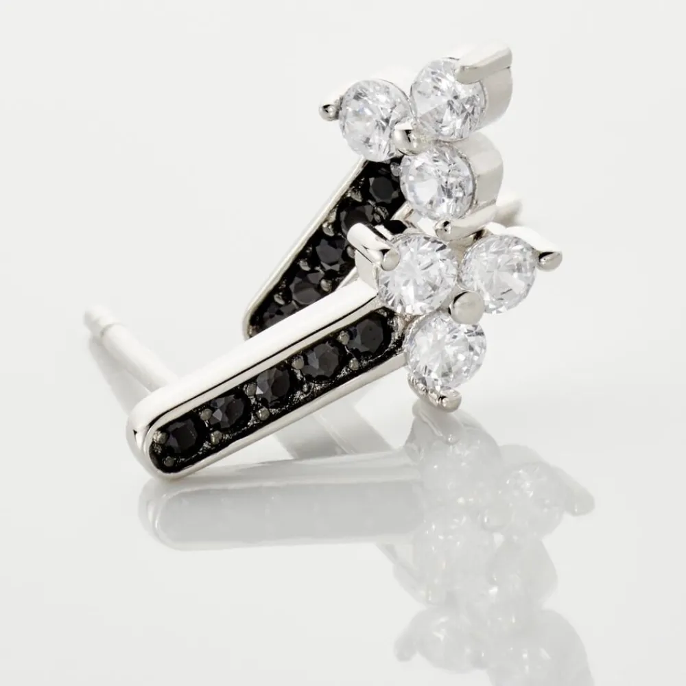 Boucles D'oreilles Puces Robinson Argent Oxydes De Zirconium|Marc Orian Online