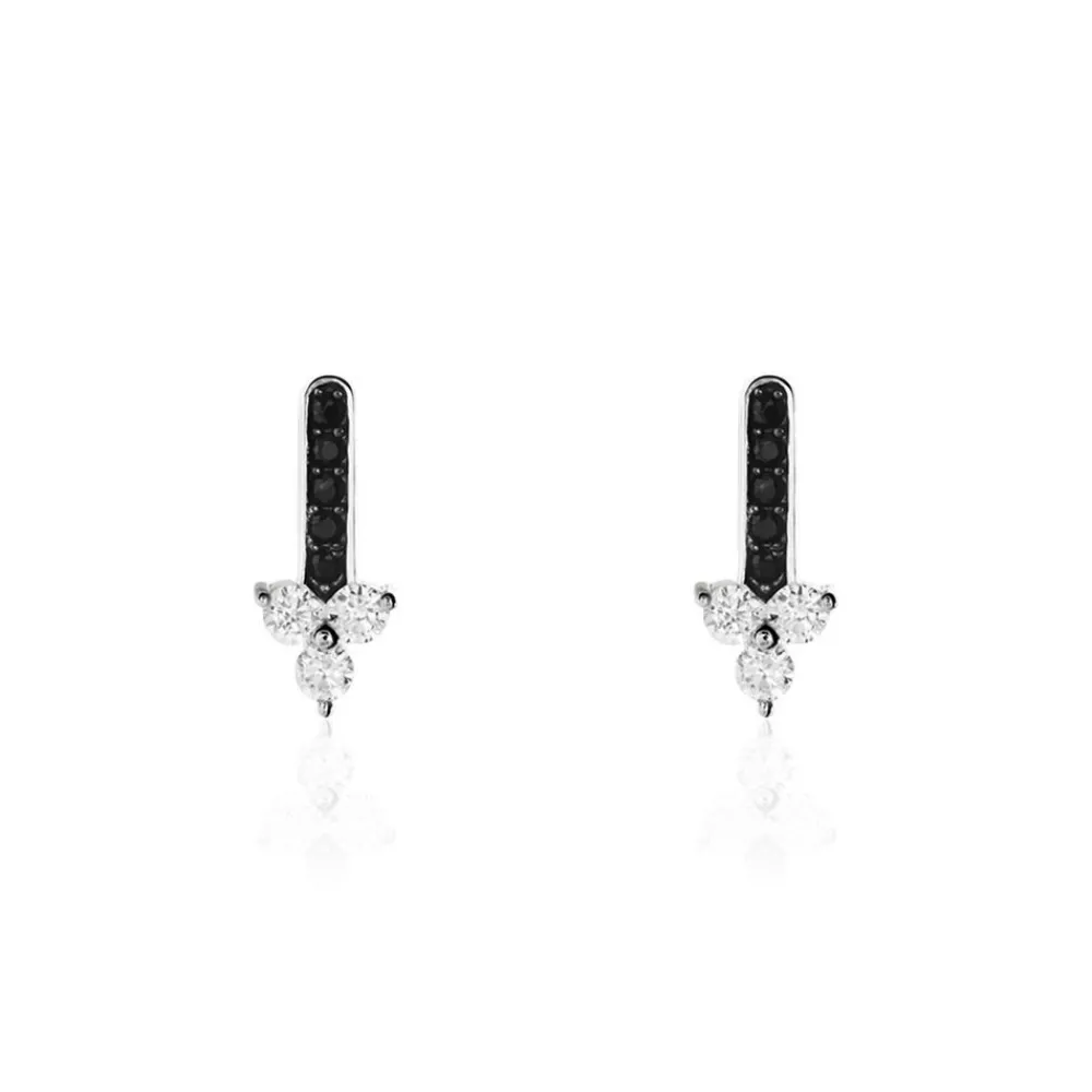 Boucles D'oreilles Puces Robinson Argent Oxydes De Zirconium|Marc Orian Online