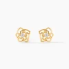 Boucles D'oreilles Puces Rozsi Or Jaune Oxyde De Zirconium