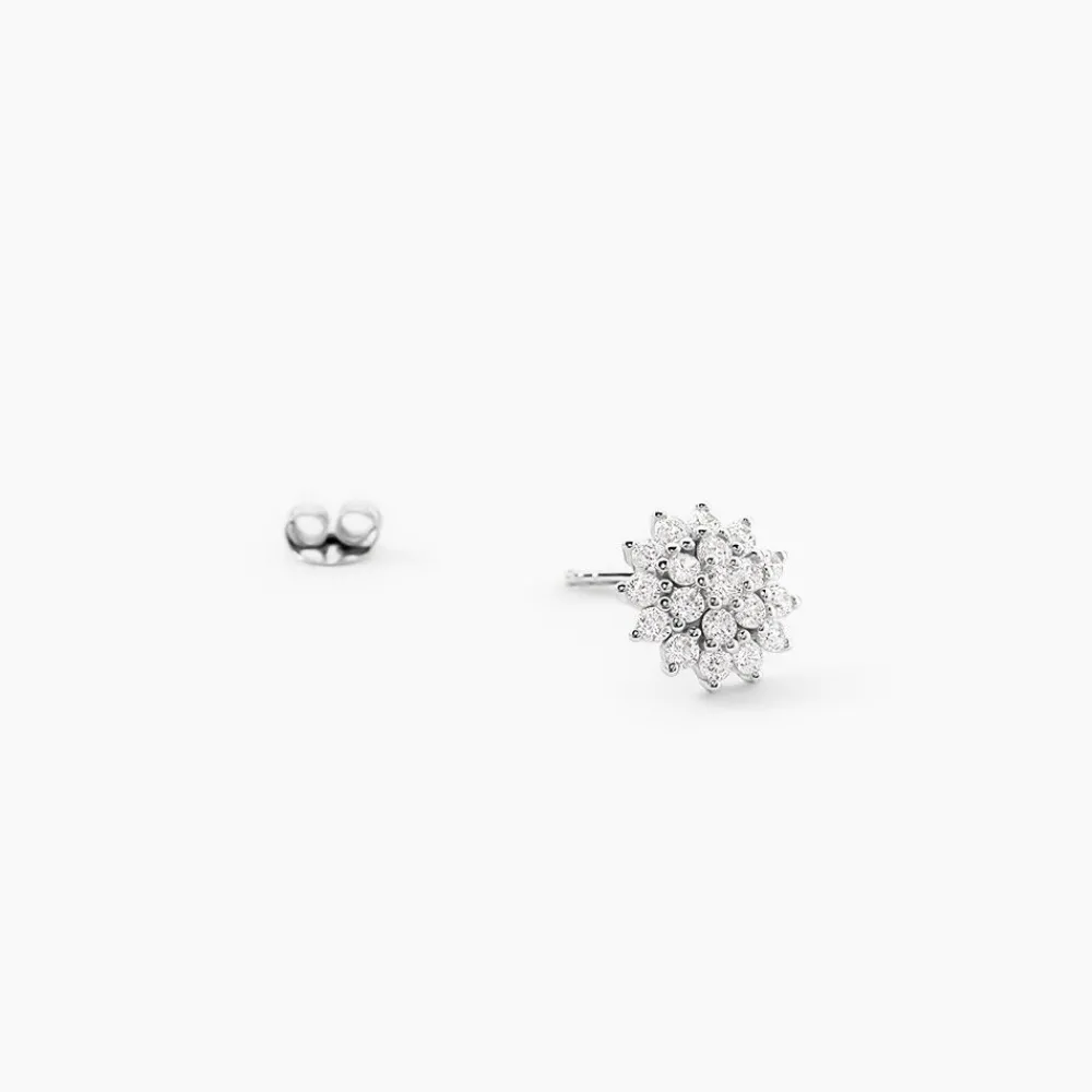 Boucles D'Oreilles Puces Saria Argent Blanc Oxyde De Zirconium|Marc Orian Clearance