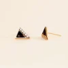 Boucles D'oreilles Puces Seymour Or Jaune Oxyde De Zirconium