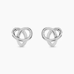 Boucles D'oreilles Puces Shainy Argent Blanc