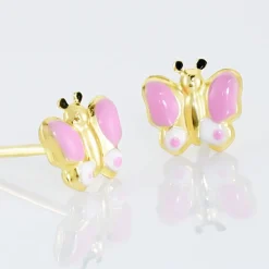 Boucles D'oreilles Puces Sienna Papillon Or Jaune|Marc Orian