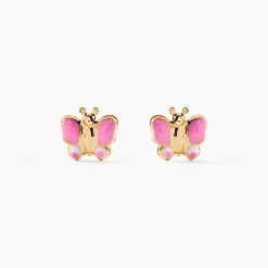 Boucles D'oreilles Puces Sienna Papillon Or Jaune|Marc Orian