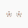 Boucles D'oreilles Puces Siriana Argent Rose Oxyde De Zirconium