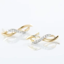 Boucles D'oreilles Puces Smina Or Jaune Diamant