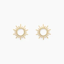 Boucles D'oreilles Puces Soleil Eternel Or Jaune