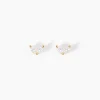 Boucles D'Oreilles Puces Solvej Or Jaune Oxyde De Zirconium|Marc Orian Hot