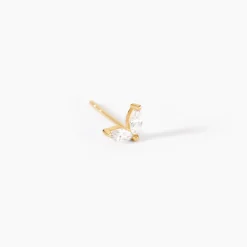 Boucles D'Oreilles Puces Solvej Or Jaune Oxyde De Zirconium|Marc Orian Hot
