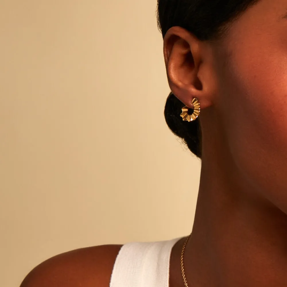 Boucles D'Oreilles Puces Soraia Plaqué Or Jaune|Marc Orian Hot