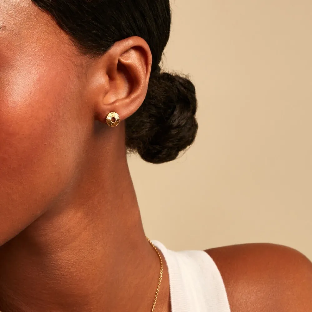 Boucles D'Oreilles Puces Soraia Plaqué Or Jaune|Marc Orian Best