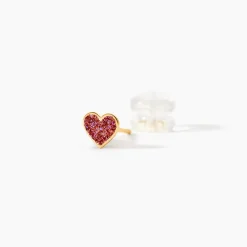 Boucles D'oreilles Puces Soraya Coeur Or Jaune|Marc Orian Discount