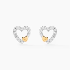 Boucles D'oreilles Puces Sorya Or Jaune Argent Blanc|Marc Orian Clearance