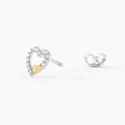 Boucles D'oreilles Puces Sorya Or Jaune Argent Blanc|Marc Orian Clearance