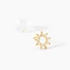Boucles D'Oreilles Puces Sosimo Or Jaune Oxyde De Zirconium|Marc Orian Online