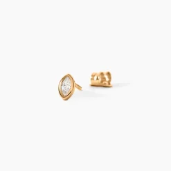 Boucles D'Oreilles Puces Steffie Plaqué Or Jaune Oxyde De Zirconium|Marc Orian Outlet