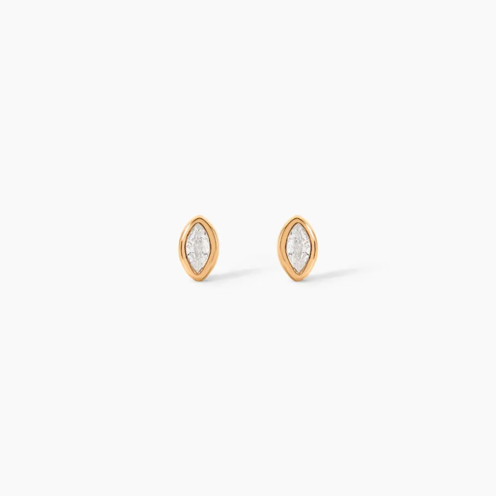 Boucles D'Oreilles Puces Steffie Plaqué Or Jaune Oxyde De Zirconium|Marc Orian Outlet