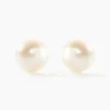 Boucles D'oreilles Puces Suki Or Jaune Perle De Culture